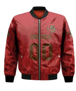 Cornell Big Red Bomber Jacket Logo Sport Ombre  - NCAA