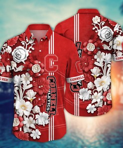 Cornell Big Red NCAA Flower Hawaii Shirt For Fans Ver 2
