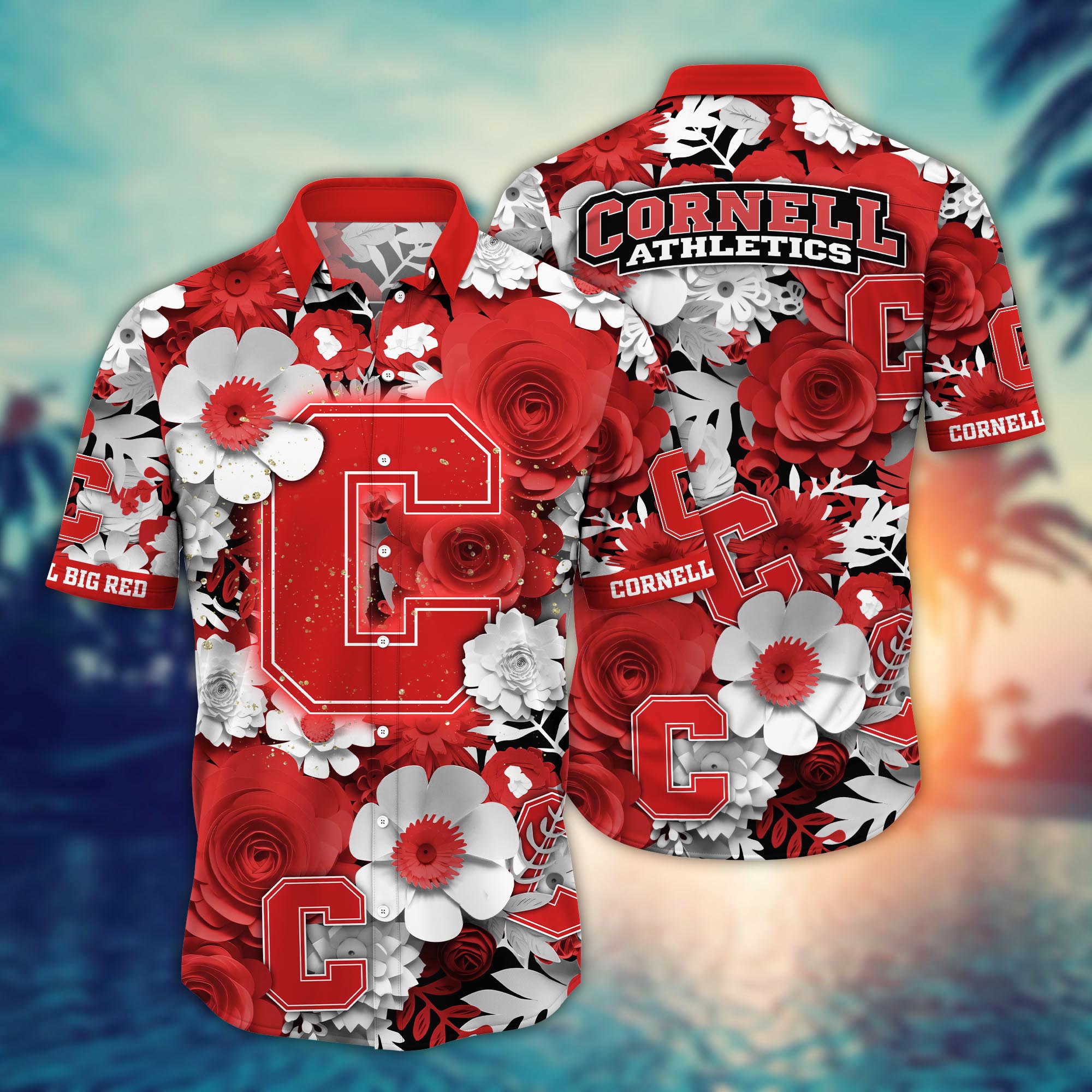 Cornell Big Red NCAA Flower Hawaii Shirt For Fans Ver 37