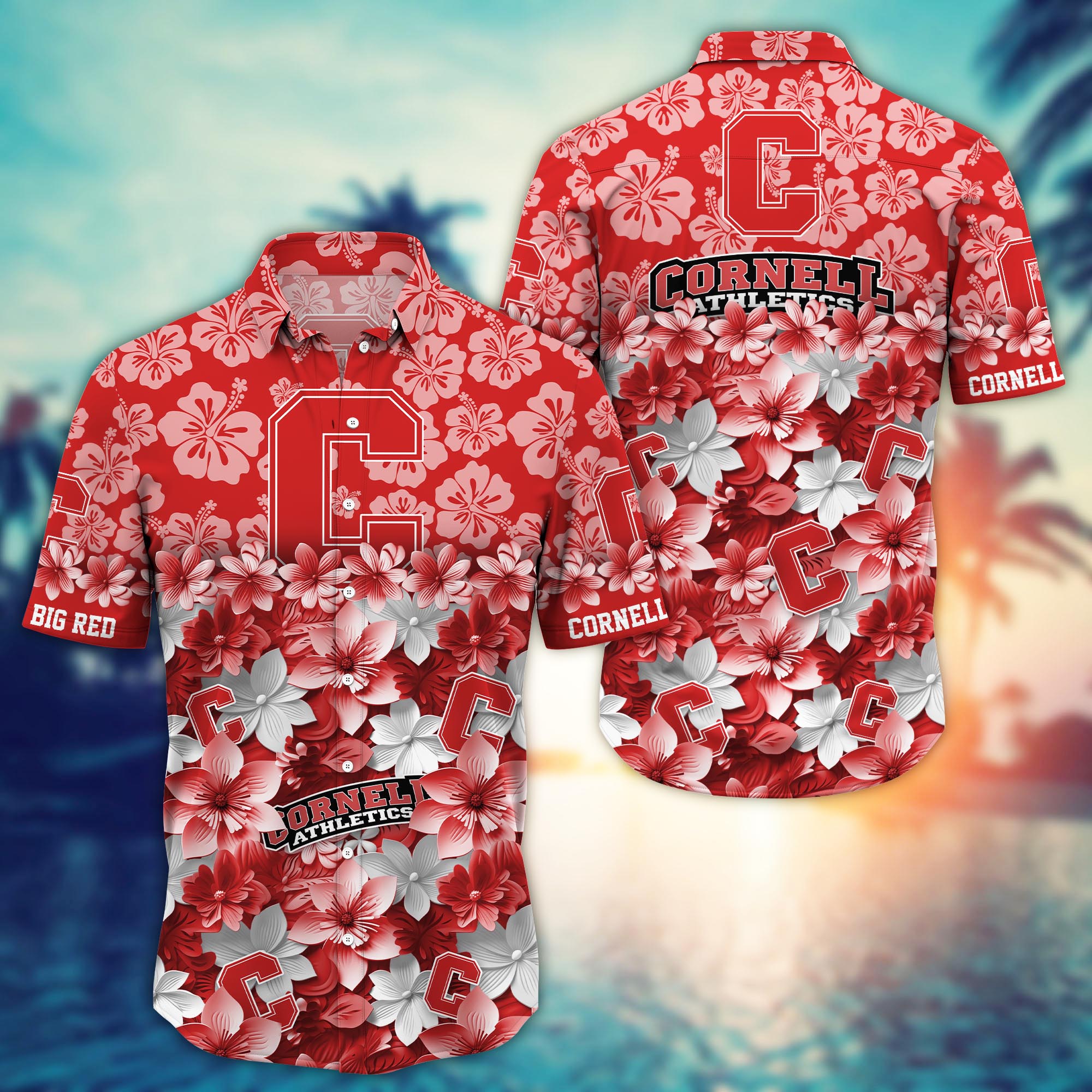 Cornell Big Red NCAA Hawaiian Shirt Gift For Fan