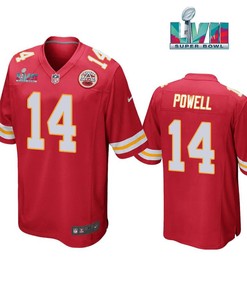 Cornell Powell 14 Kansas City Chiefs Super Bowl LVII Red Men Game Jersey