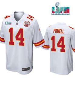 Cornell Powell 14 Kansas City Chiefs Super Bowl LVII White Men Game Jersey