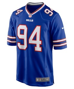 Cortez Broughton 94 Buffalo Bills Home Game Player Jersey - Royal