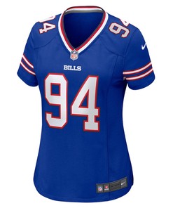 Cortez Broughton 94 Buffalo Bills Women's Home Game Player Jersey - Royal