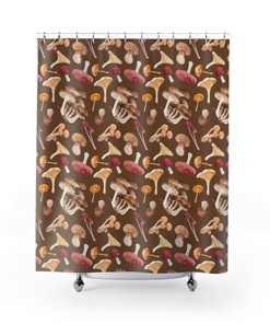 Cottagecore Boho Mushroom Shower Curtain for Nature Lovers 