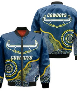 Cowboys Rugby 2022 Aboriginal Art Bomber Jacket - LT12