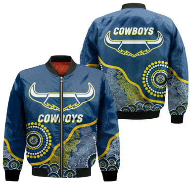 Cowboys Rugby 2022 Aboriginal Art Bomber Jacket - LT12