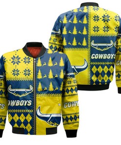 Cowboys Rugby Christmas 2022 Style Bomber Jacket - LT12