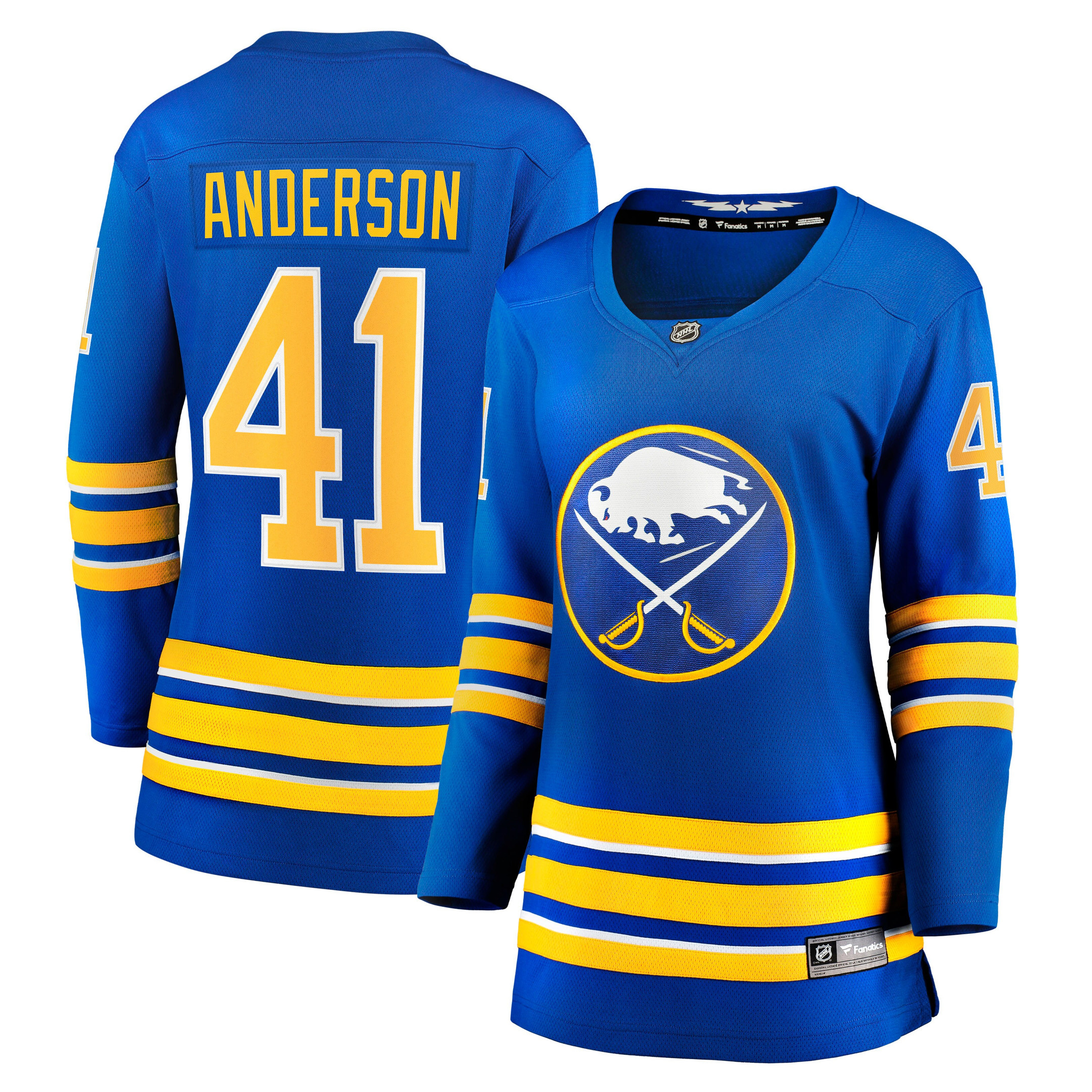 Craig Anderson Buffalo Sabres Fanatics Branded Womens Home Breakaway Player Jersey - Royal Nhl