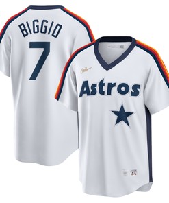 Craig Biggio Houston Astros Home Cooperstown Collection Logo Player Jersey - White Mlb