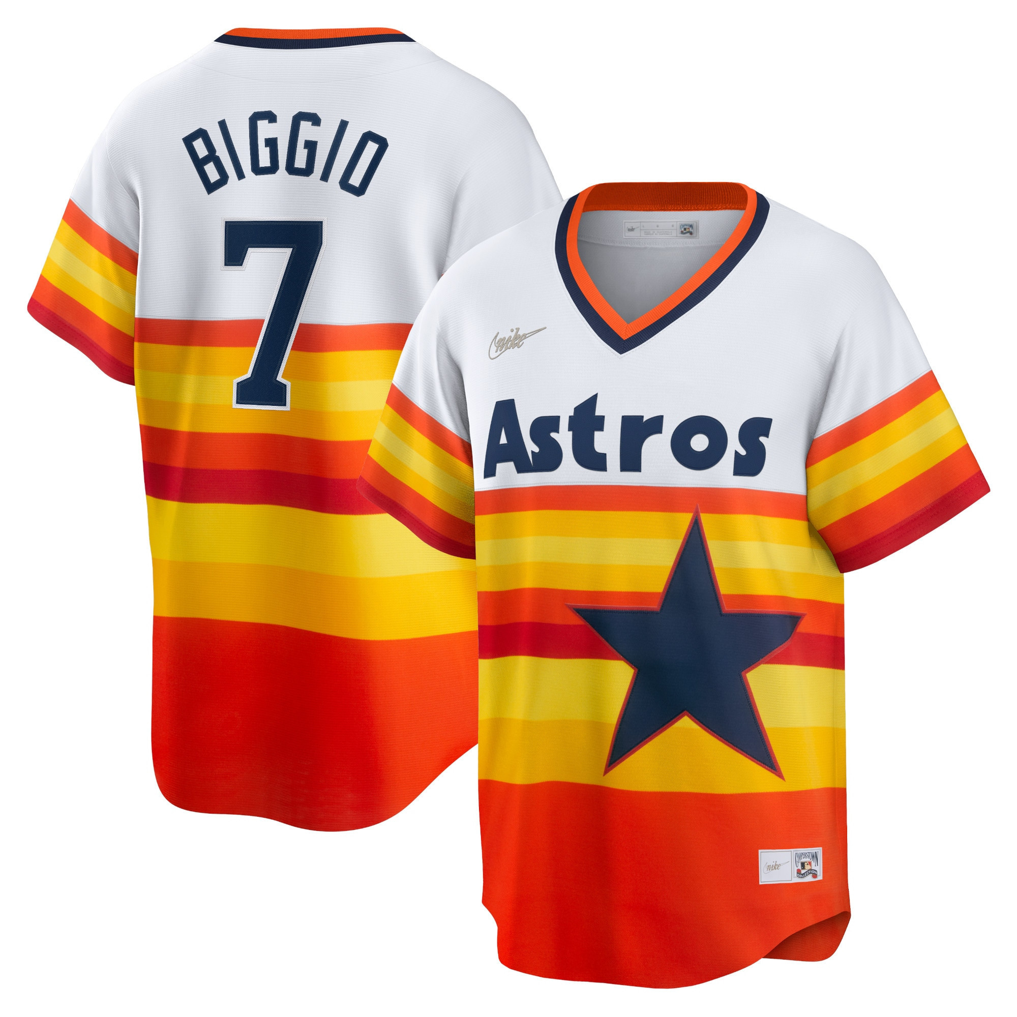 Craig Biggio Houston Astros Home Cooperstown Collection Player Jersey - White Mlb