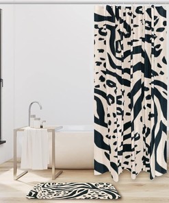 Creative Leopard Print Waterproof Shower Curtain for Bold Bathroom Decor