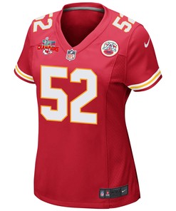 Creed Humphrey 52 Kansas City Chiefs Super Bowl LVII Champions 3 Stars Women Game Jersey - Red