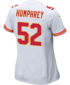 Creed Humphrey 52 Kansas City Chiefs Super Bowl LVII Champions 3 Stars Women Game Jersey - White