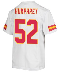 Creed Humphrey 52 Kansas City Chiefs Super Bowl LVII Champions 3 Stars Youth Game Jersey - White