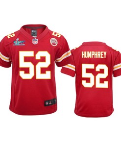Creed Humphrey 52 Kansas City Chiefs Super Bowl LVII Game Jersey - Youth Red