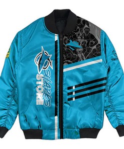 Cronulla-Sutherland Sharks Bomber Jacket Personalized Rugby For Fan- NRL