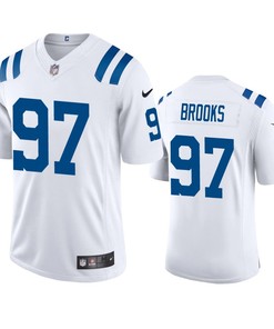 Curtis Brooks 97 Indianapolis Colts White Vapor Limited Jersey