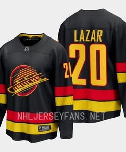 Curtis Lazar 20 Vancouver Canucks 2023-24 Alternate Jersey Breakaway Black