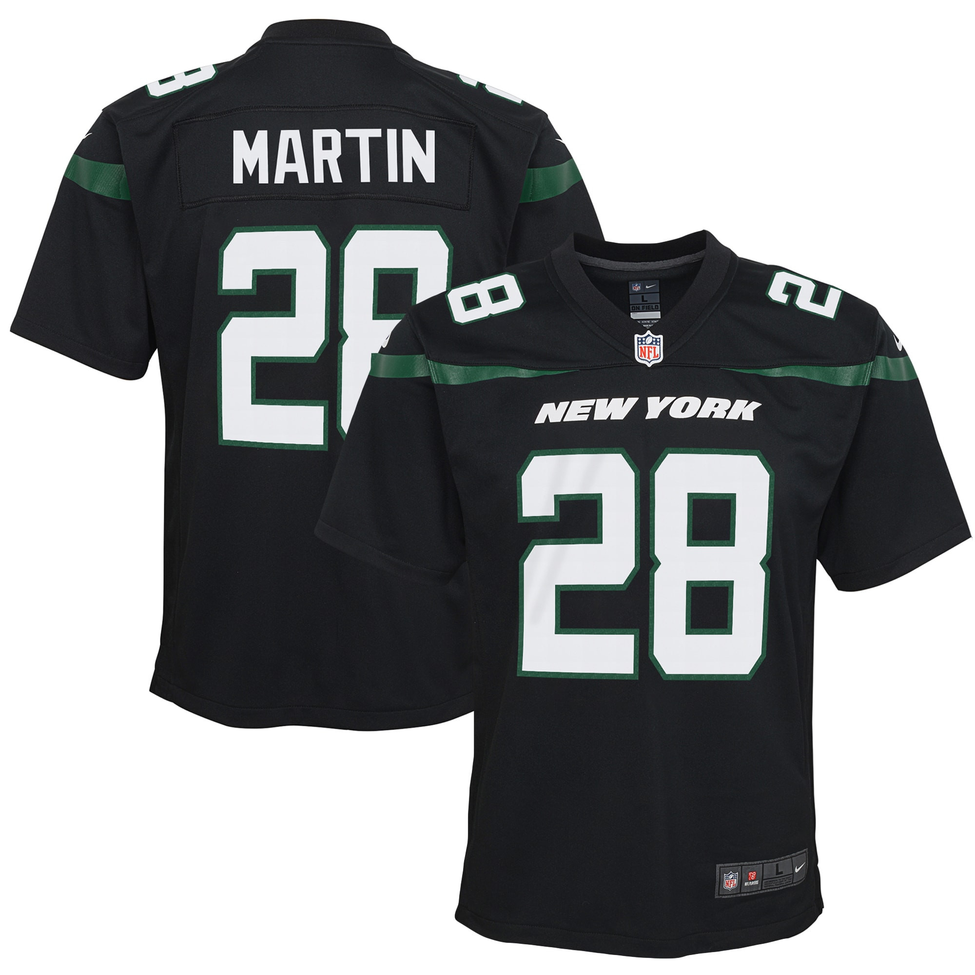 Curtis Martin New York Jets Retired Player Game Jersey Stealth Black Nfl