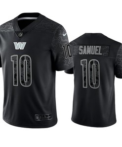 Curtis Samuel 10 Washington Commanders Black Reflective Limited Jersey - Men