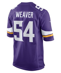 Curtis Weaver 54 Minnesota Vikings Home Game Jersey - Purple, Men