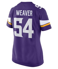 Curtis Weaver 54 Minnesota Vikings Women's Home Game Jersey - Purple