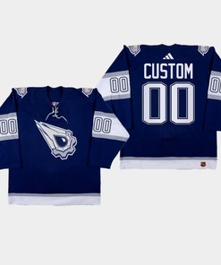 Custom 00 Edmonton Oilers 2022-23 Reverse Retro 2.0 Navy Jersey
