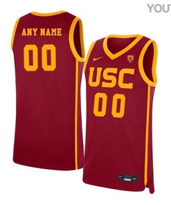 Custom 00 Elite USC Trojans Basketball Youth Jersey Red