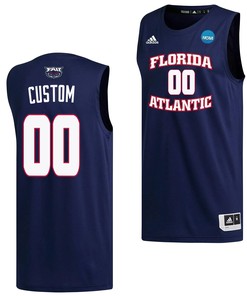 Custom 00 FAU Owls 2023 March Madness Basketball Men Jersey- Navy