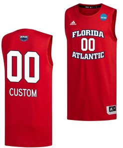 Custom 00 FAU Owls 2023 March Madness Basketball Men Jersey- Red
