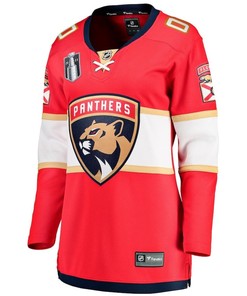 Custom 00 Florida Panthers Women's 2023 Stanley Cup Final Home Breakaway Jersey - Red