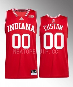 Custom 00 Indiana Hoosiers 2022-23 Uniform Jersey College Basketball Red