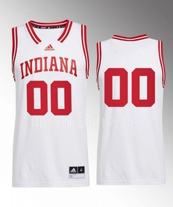Custom 00 Indiana Hoosiers Jersey 2022-23 Swingman Basketball White