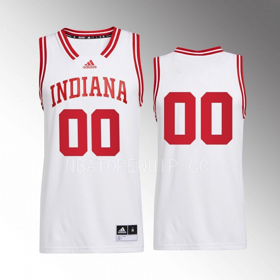 Custom 00 Indiana Hoosiers Jersey 2022-23 Swingman Basketball White