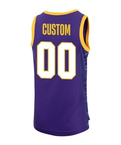 Custom 00 LSU Tigers 2023 NCAA Basketball Jersey - Purple
