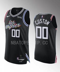 Custom 00 Los Angeles Clippers 2022-23 City Edition Jersey Black