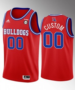 Custom 00 Louisiana Tech Bulldogs Red Jersey College Basketball Alternate