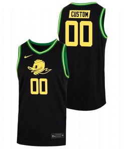 Custom 00 Oregon Ducks 2022 Duck Face Jersey College Basketball Black