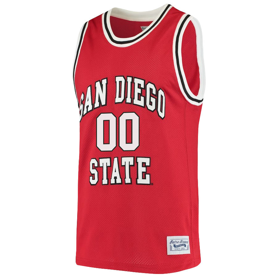 Custom 00 San Diego State Aztecs 2023 Basketball Jersey- Men Red
