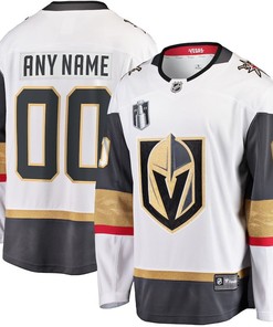 Custom 00 Vegas Golden Knights 2023 Stanley Cup Final Away Breakaway Jersey - White