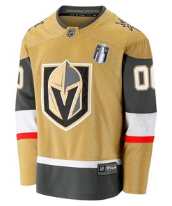 Custom 00 Vegas Golden Knights 2023 Stanley Cup Final Home Breakaway Jersey - Gold