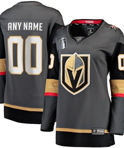 Custom 00 Vegas Golden Knights Women's 2023 Stanley Cup Final Alternate Breakaway Jersey - Black