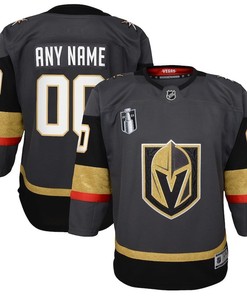 Custom 00 Vegas Golden Knights Youth 2023 Stanley Cup Final Alternate Jersey - Black
