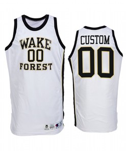 Custom 00 Wake Forest Demon Deacons Throwback Uniform Jersey College Basketball White