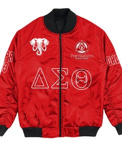 Custom Africa Zone Jacket - Portsmouth Alumnae Chapter Bomber Jackets A31