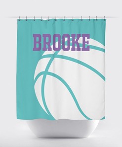 Custom Basketball Shower Curtain - Ideal for Any Color Palette