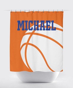 Custom Basketball Shower Curtain - Ideal for Any Color Palette