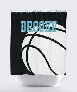 Custom Basketball Shower Curtain - Perfect for Any Color Scheme and Featuring Monogram Design