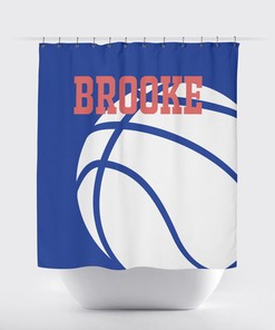 Custom Basketball Shower Curtain - Perfect for Any Color Scheme and Featuring Monogram Design